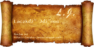 Laczkó János névjegykártya