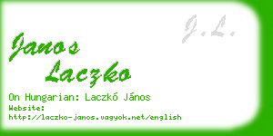 janos laczko business card